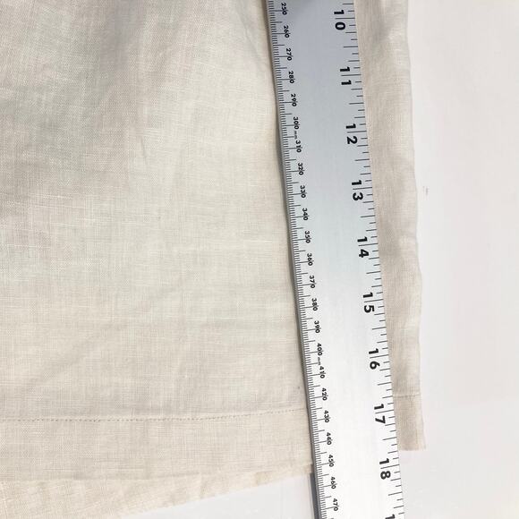 NWOT DISSH Shorts Women AUS-10 US~6~8 Waist 28”Linen Ivory Pleated Faux-Pockets - Picture 11 of 14